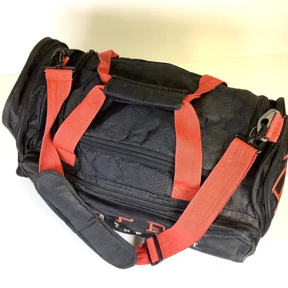 Roper Western Duffle Duffel Bag Black Orange Rodeo Cowboy Gear Gym Wear the West